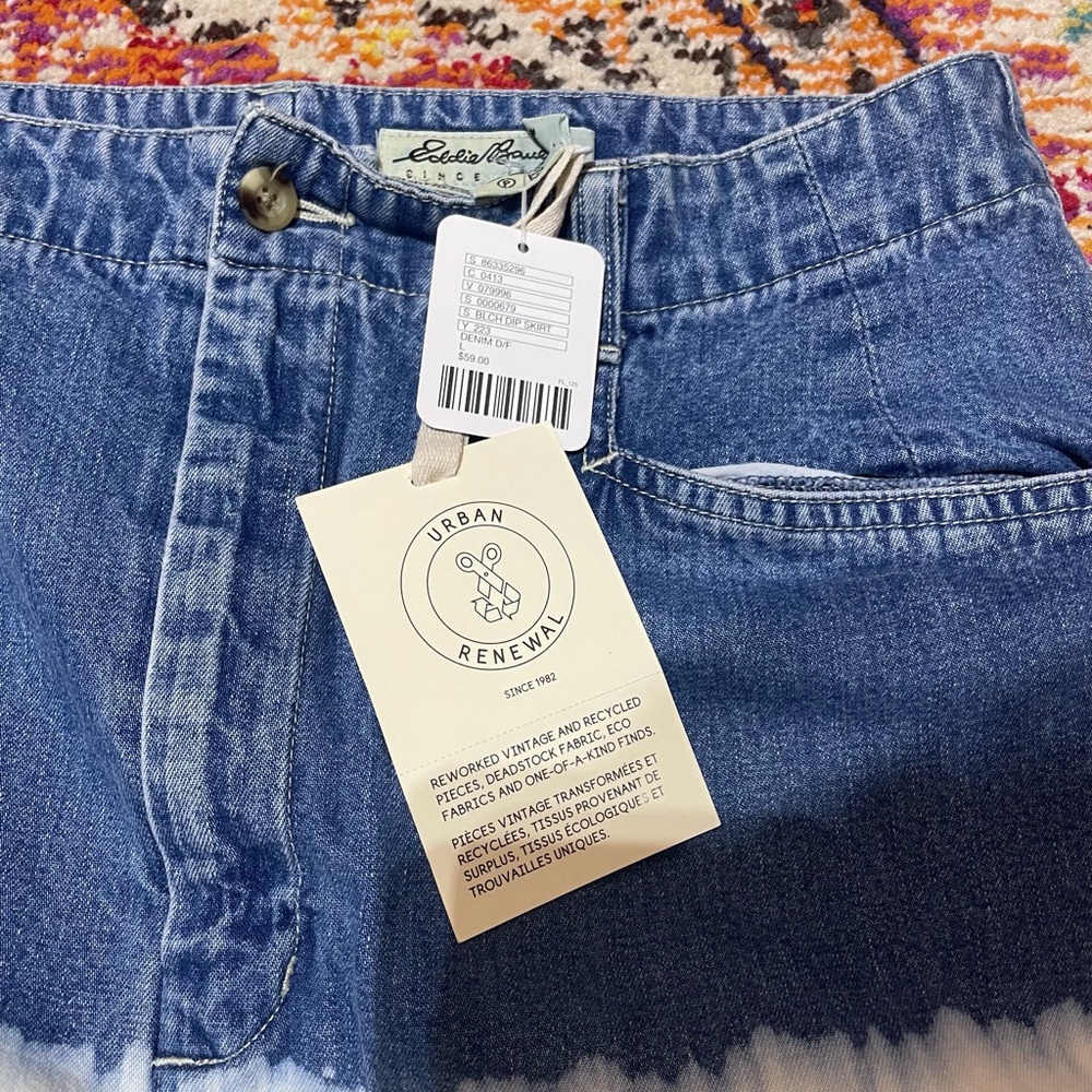 NWT URBAN OUTFITTERS Urban Renewal Eddie Bauer Blue Denim Skirt - Picture 8 of 8